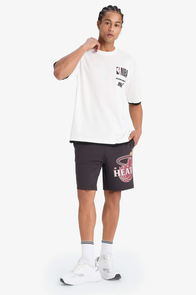 DeFacto DeFactoFit NBA Miami Heat Standard Fit Crop Shorts
