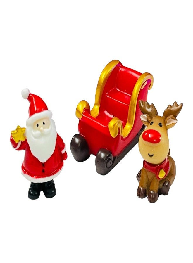 Moira 14 pcs Christmas Theme Miniature Decoration Items for Shops, Cake Toppers Plants, Terrariums, Doll Houses, Fairy Gardens - Image 5
