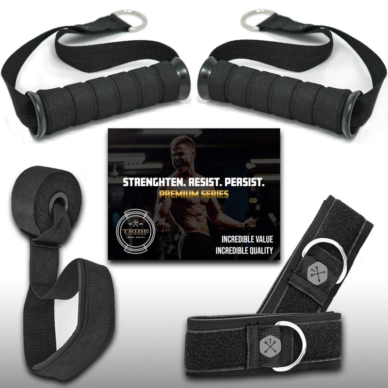 TRIBE Resistance Bands Set &Weights for Exercises Bands for Men/Women with Workout Bands, Handles, Door Anchor, Ankle Straps, Carry Bag, Exercise eBook I Resistance Training, Fitness Equipment - Image 3