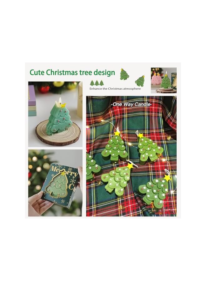S-TOP Christmas Tree & Gingerbread Man Candle Set - Festival Atmosphere Decorative Shaped Candles for Christmas Party (2PCS) - Image 2