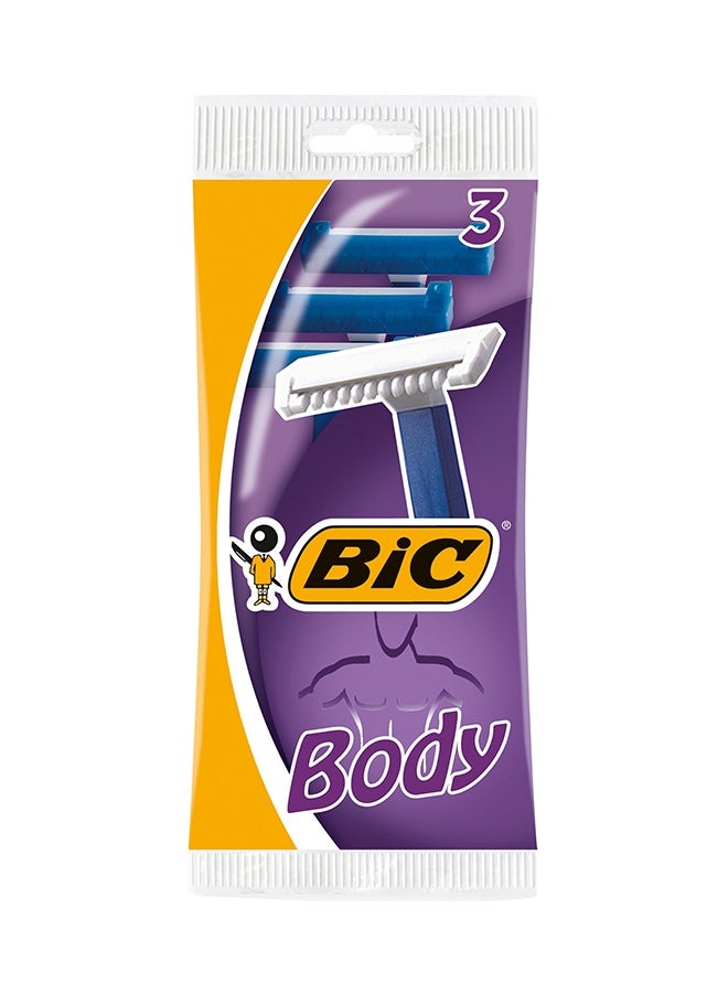 بيك عبوة شفرات حلاقة الجسم للرجال من بيك، 3 قطع - Image 1