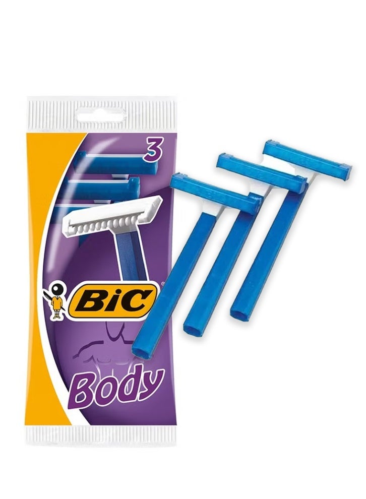 Bic Male Body Razor Pack 3 - Image 1