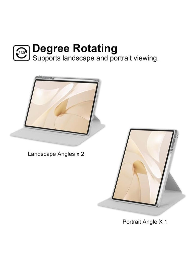 VKL Case Compatible with Honor MagicPad 3 13.3 Inch (2025) Tablet, Rotating Bracket Flip Cover Intelligent Protective Cover with Pen Slot and Auto Sleep/Wake-up (Gray) - Image 3