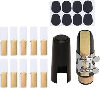 TUORen TUOREN Clarinet Mouthpiece Kit with Clarinet ligatures Fastener, Mouthpiece Cap 2.5 Reed and Patches for Clarinet  - Image 1
