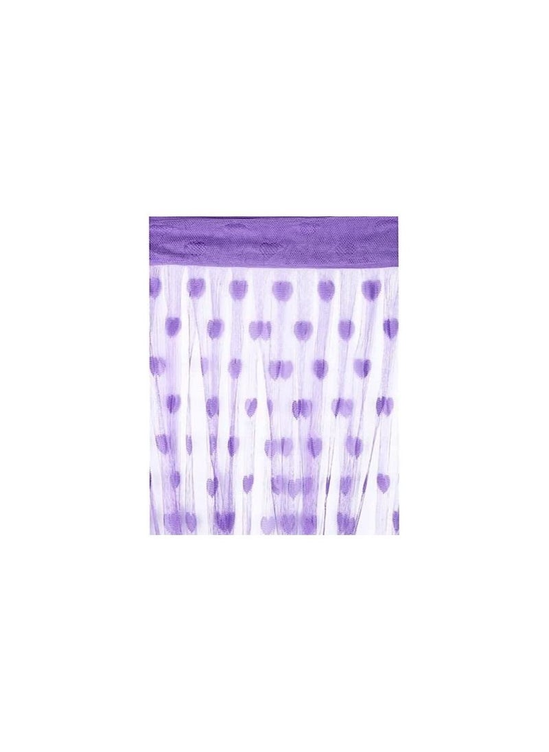 Spaceshoop - Cute Heart Line Tassel String Door Single Curtain Panel - Image 1