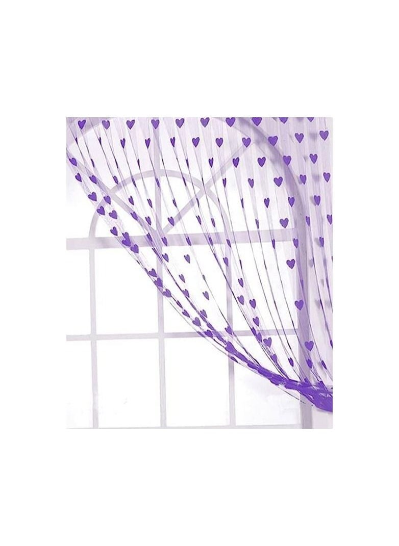 Spaceshoop - Cute Heart Line Tassel String Door Single Curtain Panel - Image 1