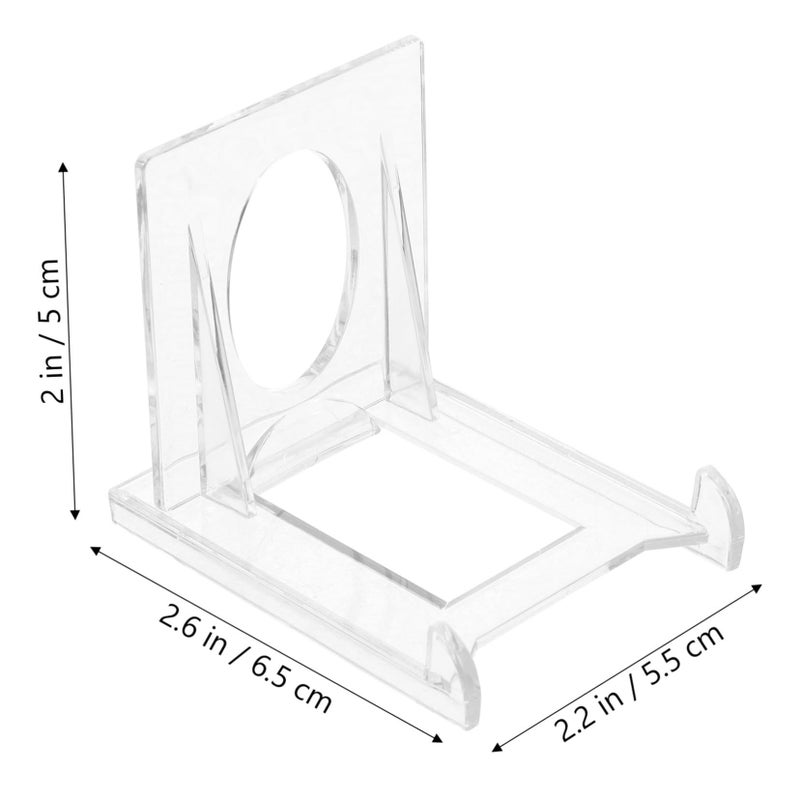 5Pcs Clear Acrylic Photo Card Picture Display Stand Rack Set - Image 3