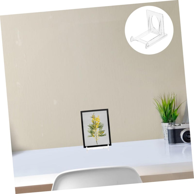 5Pcs Clear Acrylic Photo Card Picture Display Stand Rack Set - Image 4