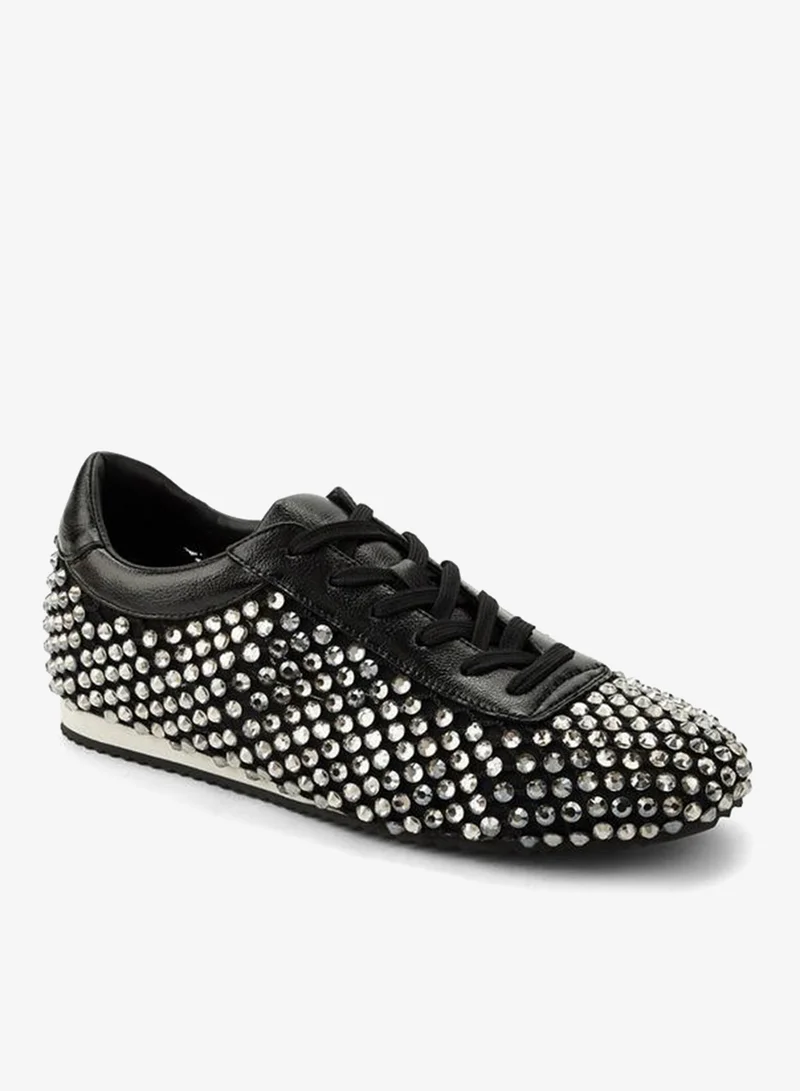 Celeste Women Stud Embellished Lace-Up Sneakers