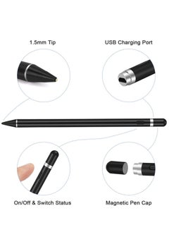 Generic Active Stylus Pens for Touch Screens, Rechargeable Digital Stylish Pen Pencil Universal for iPhone/iPad Pro/Mini/Air/Android and Most Capacitive Touch Screens  - Image 2