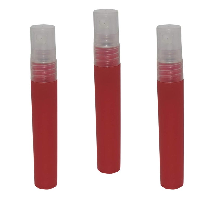 Hunky Dory Red 10ml Empty Plastic Pocket Pen Spray Bottle Refillable Bottle Sanitizer Toner Perfume Attar Lotion Moisture Oil Pack of 12 - Image 3