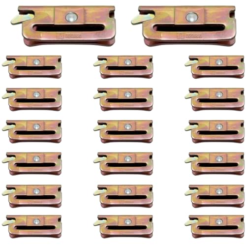DC Cargo Mall DC Cargo Loose E-Track Spring Fitting for Creating Custom TieDown Straps, Hammocks, Cargo Nets, Load Bars, Hooks, Shoring Beams, Gear Racks. Heavy Duty Steel Fitting Inserts Into E Tracks (Pack of 20) - Image 1