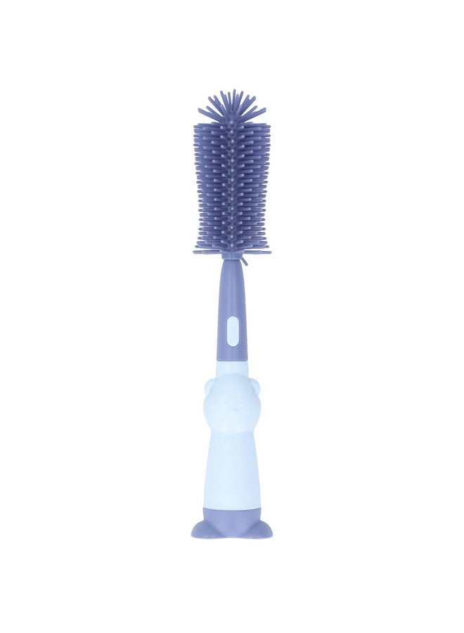 BAOK Kids Bottle Brush Set, 360 Degree Rotation Silicone Odorless Bottle Brush Cleaner for Cup (Blue) - Image 1