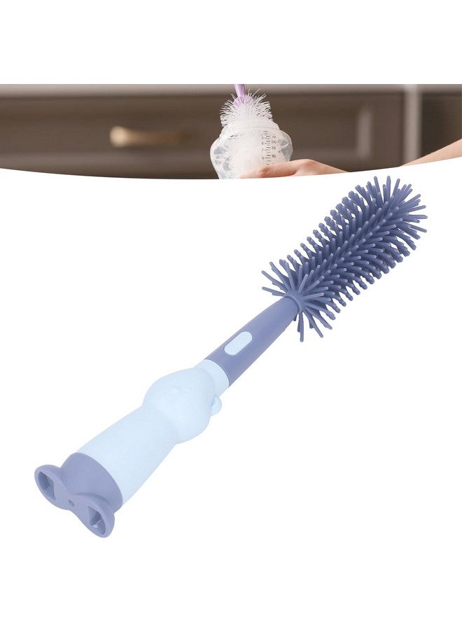 BAOK Kids Bottle Brush Set, 360 Degree Rotation Silicone Odorless Bottle Brush Cleaner for Cup (Blue) - Image 4