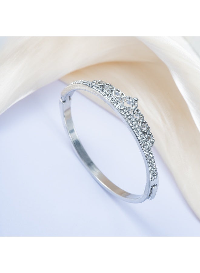 QUARTZ Women Watches Diamond Luxury Quartz Watch Ladies Wristwatches with Crown Bangle Set Gifts - Image 5