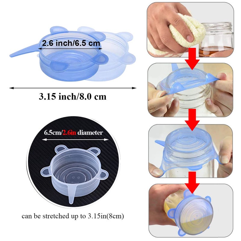 Adpartner Silicone Can Lids (10 Pack  All 2.6'' Diameter)  Reusable Silicone Stretch Lids For Pet Food Cans  Bpa-Free Silicone Seal Can Covers For Yogurt Jars Soda Regular Mason Jars Canned Pet Foods - Image 3