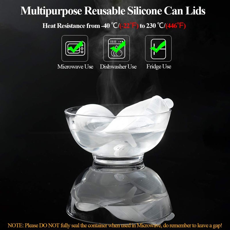 Adpartner Silicone Can Lids (10 Pack  All 2.6'' Diameter)  Reusable Silicone Stretch Lids For Pet Food Cans  Bpa-Free Silicone Seal Can Covers For Yogurt Jars Soda Regular Mason Jars Canned Pet Foods - Image 5