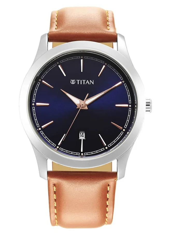 تيتان Leather Analog Wrist Watch 1823SL07