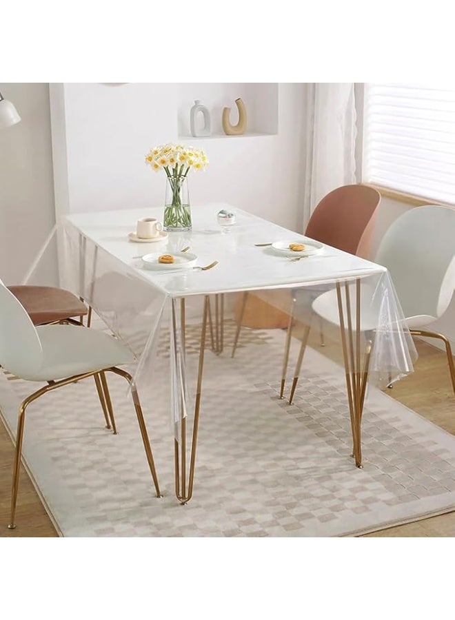 Transparent Tablecloth, 140 x 240 cm, Washable, Protective Tablecloth, Table Protector, Transparent Protective Film, PVC, Water-Repellent, Easy Care, Table Film, Suitable for Indoor and Outdoor - Image 1