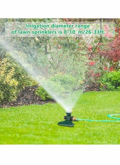 NIBEMINENT Lawn Sprinkler, Gardening Automatic Metal Sprinkler 360° Rotating, Large Area Irrigation Watering Sprinklers with Heavy Duty Base,0.75in Screw Interface  - Image 5