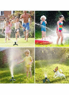 NIBEMINENT Lawn Sprinkler, Gardening Automatic Metal Sprinkler 360° Rotating, Large Area Irrigation Watering Sprinklers with Heavy Duty Base,0.75in Screw Interface  - Image 2