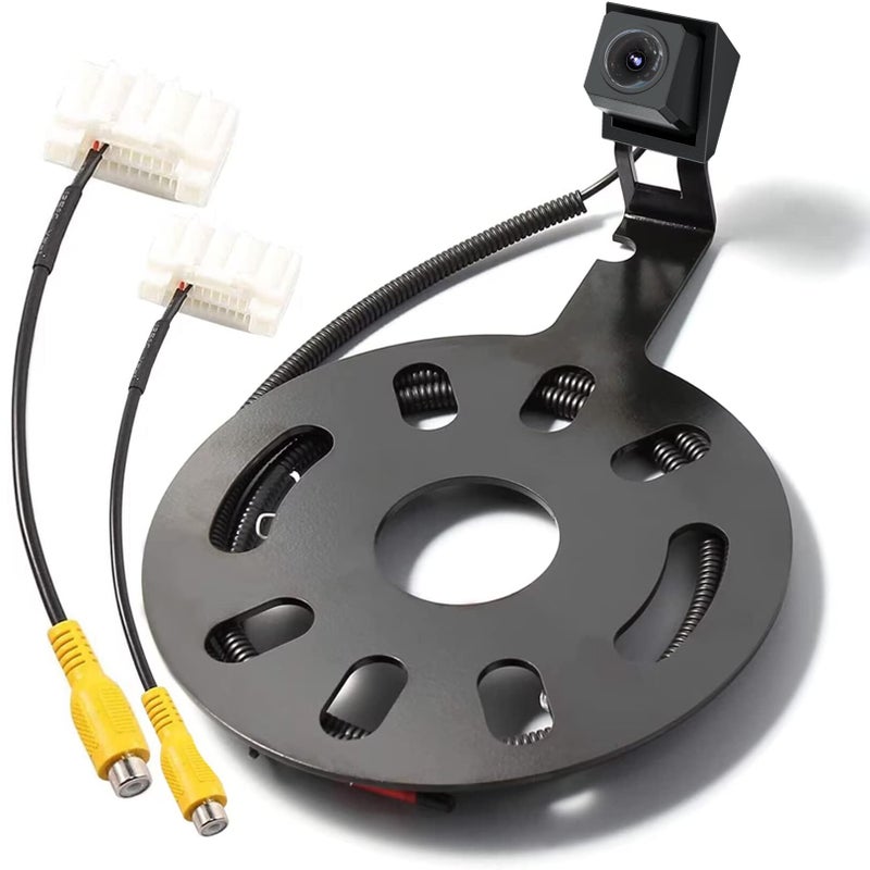 EWAY Classic 1.0 Backup Reverse Rear View Spare Tire Mount Camera for Jeep Wrangler 2007-2018, Reversing Parking Aftermarket Camera Removable Guideline, Uconnect Radio Backup Camera Wire Adapter - Image 1
