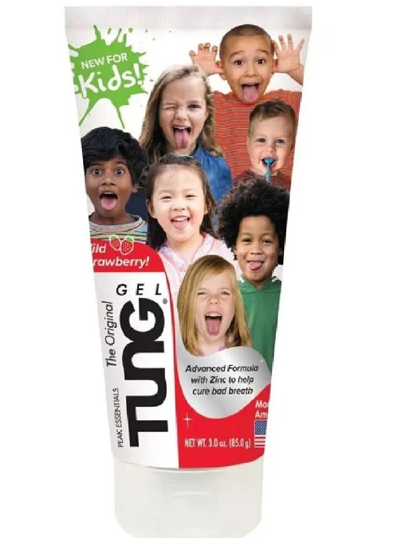Tung The Original Kids Tongue Cleaner Gel Wild Strawberry 85g - Image 1