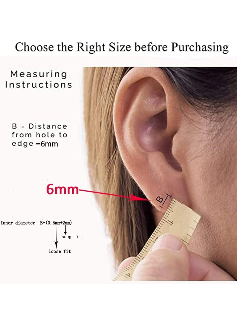 Oasisgalore Hoop Earrings, 6-14mm, Hypoallergenic, Hinged Sleepers for Men & Women, Cartilage & Lobes - Image 4