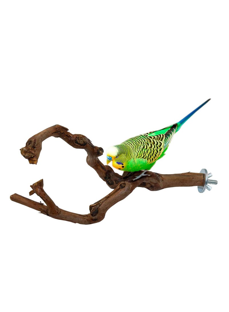 Parrot Perch Stands, Natural Wood Bird Parrot Stand Birds Stand, Branches Fork Perch Rod Stand, Grinding Paw Climbing Standing Cage Accessories Toy Branches for Parakeet, Budgies - Image 2