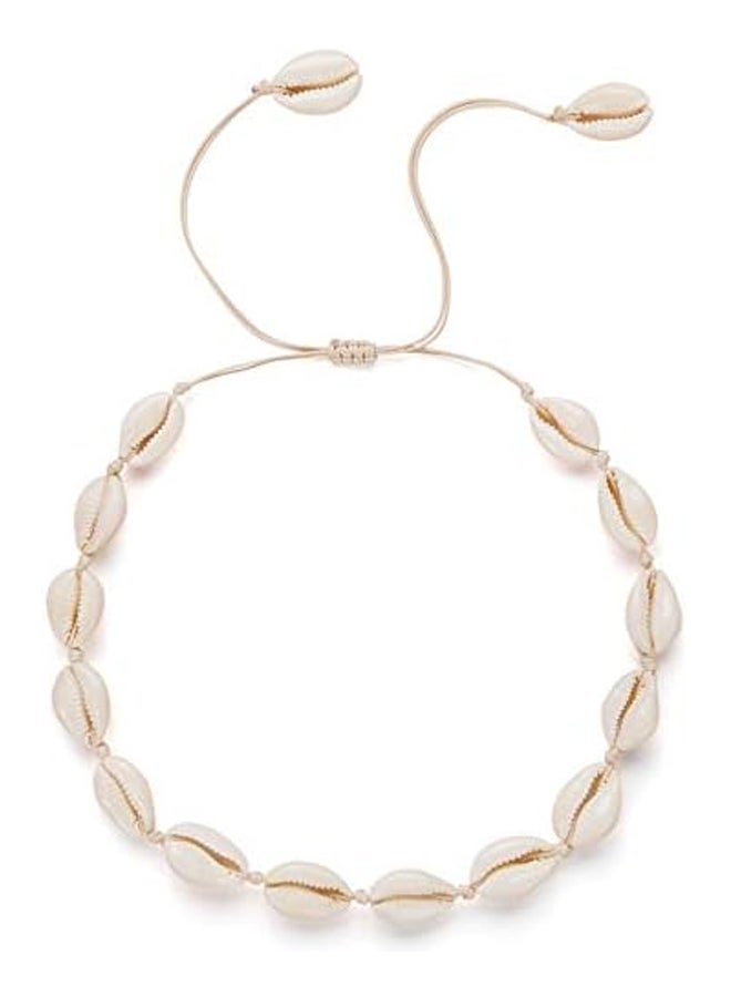 Handmade Sea Shell Necklace Choker  Summer Adjustable Natural Shell Collar Necklace  - Image 1