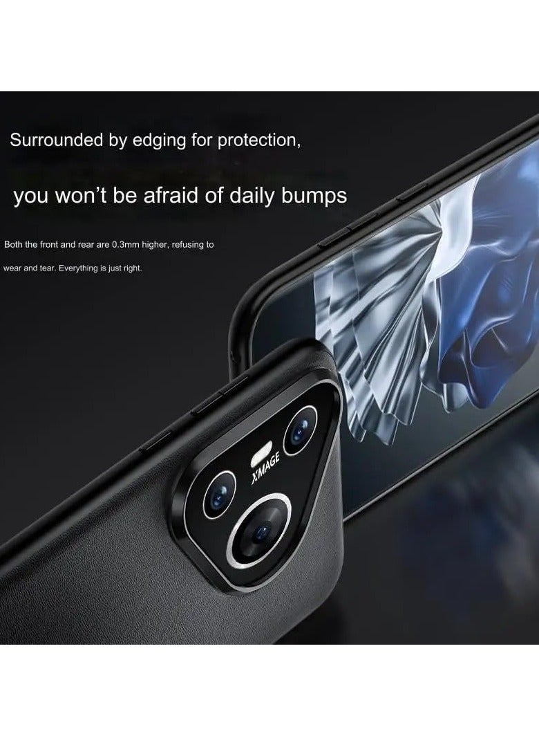 General Case Compatible with Huawei P70 Pro Case, Premium Vegan Leather Case with Camera Lens Protection, Shockproof Protective Cover for Huawei P70 Pro  - Image 3