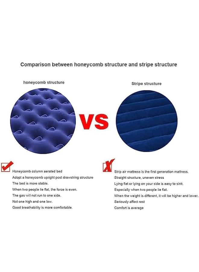 HOOKOR Air Cushion Bed, Inflatable Car Bed, Inflatable Flocking Beach Pillow Bed Outdoor Mattress, For Camping Car (Double bed 198 * 180 * 22) - Image 3