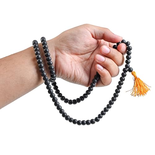 HindCraft Karungali Mala 108 Beads | Natural Ebony Wood Jap Mala for Meditation & Prayer | Unisex Spiritual Necklace for Men & Women - Image 3
