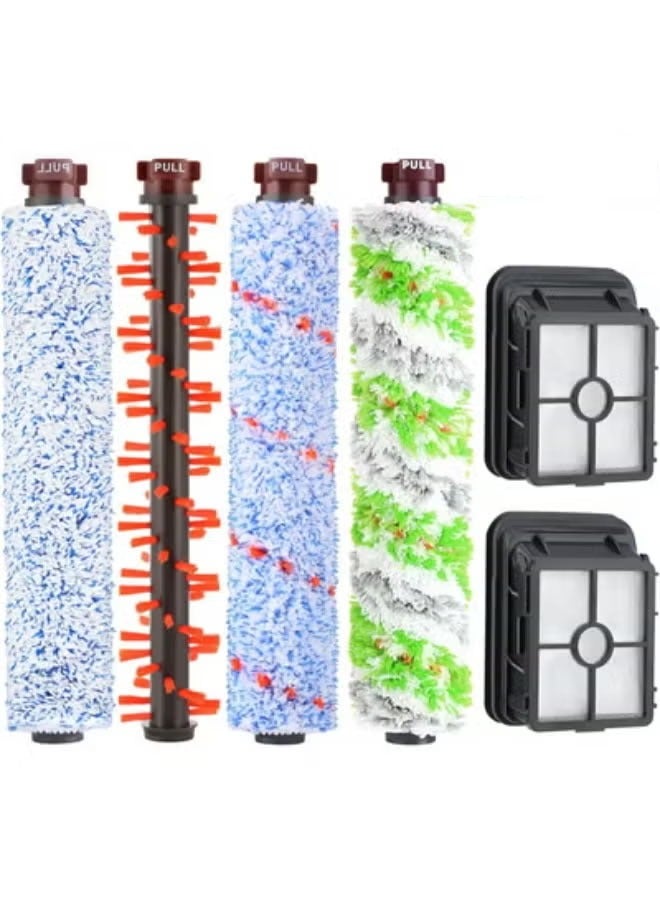 4 Pack Multi-Surface Brush Roll, 2 Pack Vacuum Filters Replacement Parts, Suitable for Bissell Vacuum Cleaner Parts - Image 1