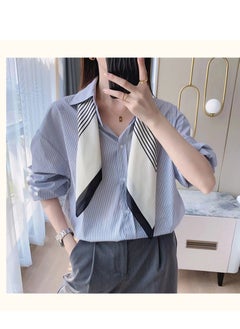 Generic Women's Mulberry Silk Striped Silk Scarf  - Image 4