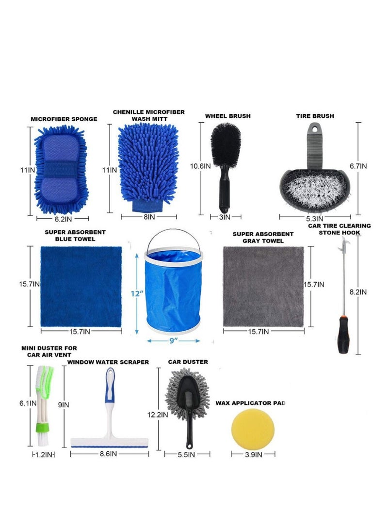 Generic 15 piece car wash and cleaning tool kit car details full set of car care kit  - Image 2