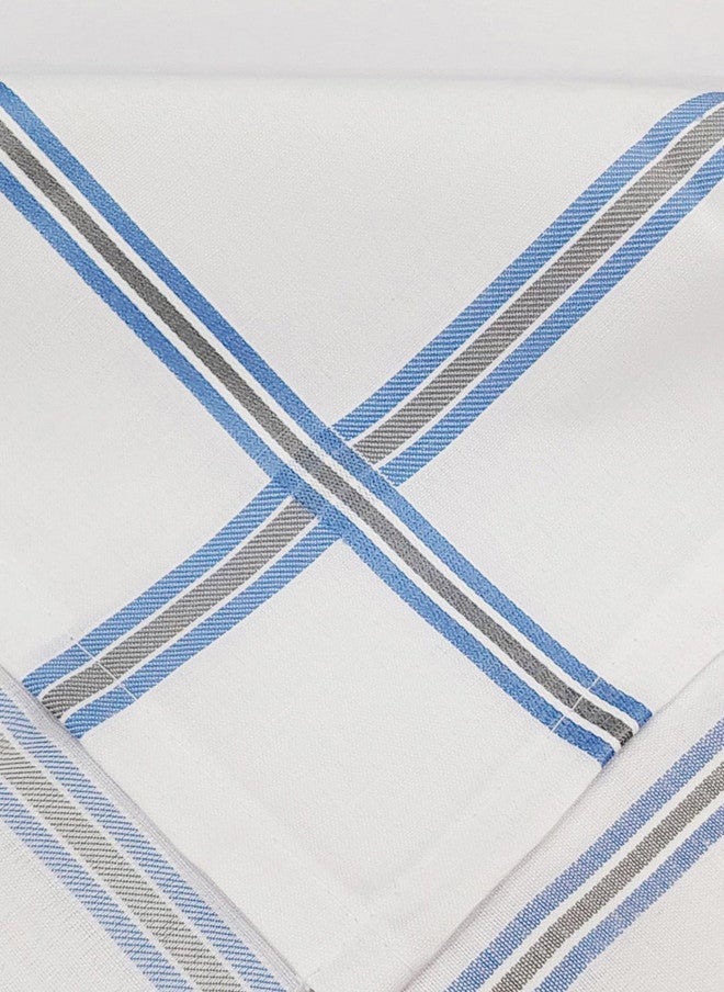 FIMS طقم من 6 مناديل قطنية 100% ناعمة مخططة مميزة - Image 4