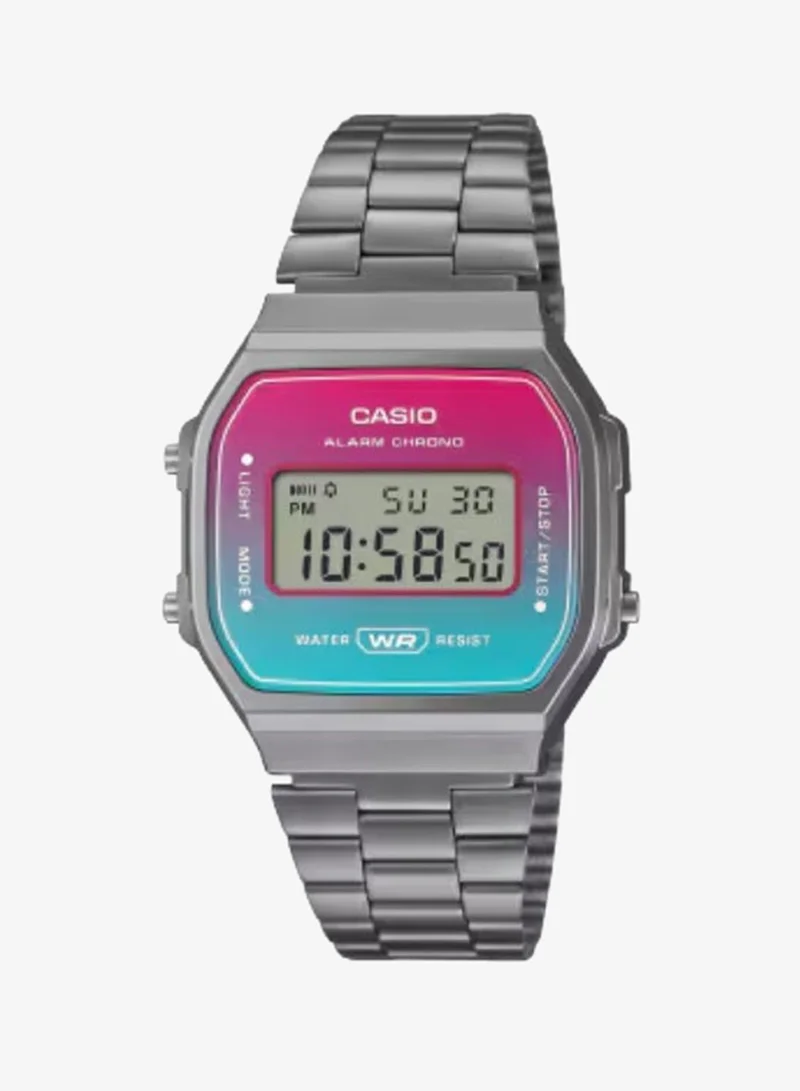CASIO Unisex Stainless Steel Digital Watch A168WERB-2ADF - 36.3 mm