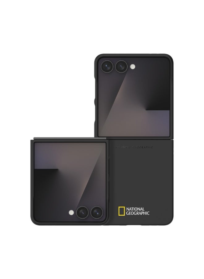 National Geographic Slim Fit Case V3 (Galaxy Z Flip Series) Galaxy Z Flip 7 Small Logo - Black - Image 1