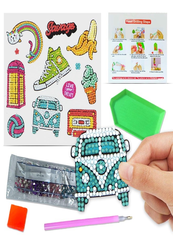 LitVibes DIY Diamond Painting 5D Stickers,Mosaic Diamond Stickers Art and Craft kit for Kids & Children - (Savage Designs) - Image 1