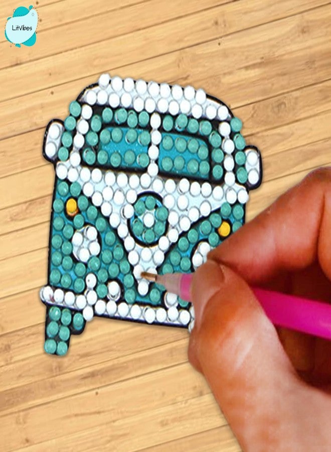 LitVibes DIY Diamond Painting 5D Stickers,Mosaic Diamond Stickers Art and Craft kit for Kids & Children - (Savage Designs) - Image 4