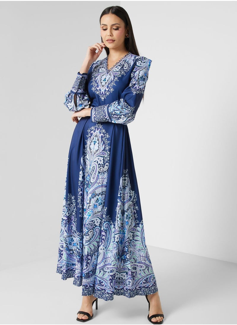 Khizana - Abstract Print Dress - Image 1