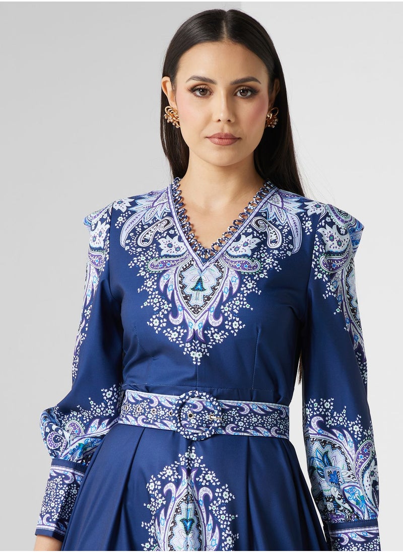 Khizana - Abstract Print Dress - Image 1