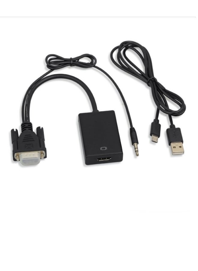 Generic - High-Definition Vga To Hdmi Computer To TV Adapter Cable VGA To HDMI With Audio And Power Supply One-Way Use Cannot Be Reversed - Image 1