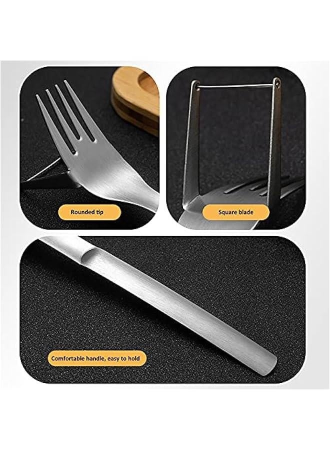 أداة تقطيع بطيخ 2 في 1 مع شوكة، سكين تقطيع بطيخ من الفولاذ المقاوم للصدأ، قاطع بطيخ مع شوكة، جهاز قطع بطيخ، شوكة فواكه متعددة الاستخدامات للتخييم في المنزل (2 قطعة) - Image 3