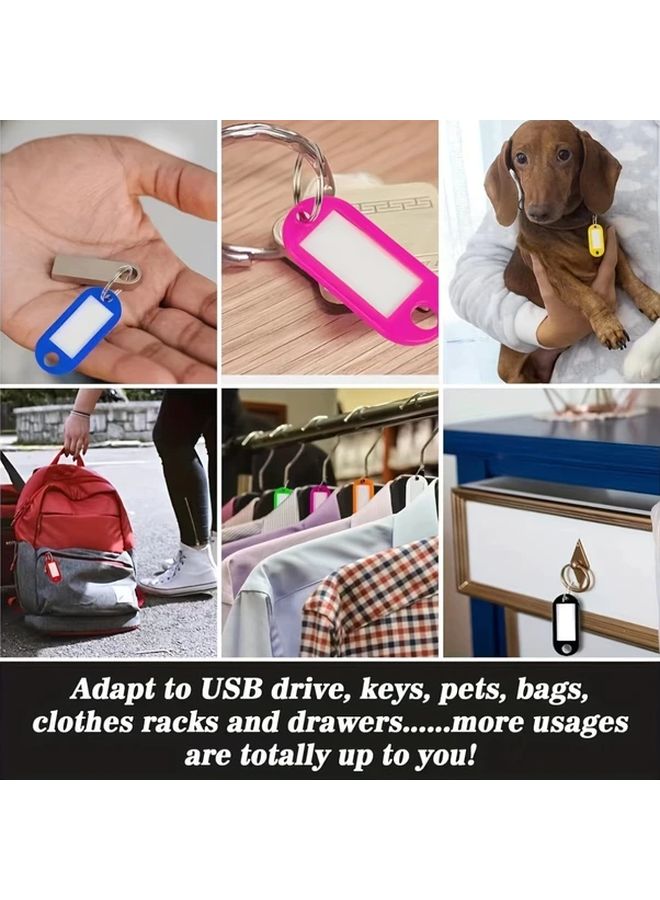 5 Pcs Colorful Plastic Keychain Labels Durable PP Material Random Color For Luggage Hotel And Office Organization Luggage Tags Hotel Room Labels Playful Design Smooth Texture - Image 3