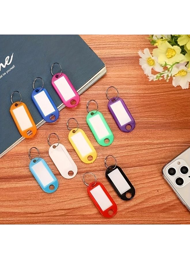 5 Pcs Colorful Plastic Keychain Labels Durable PP Material Random Color For Luggage Hotel And Office Organization Luggage Tags Hotel Room Labels Playful Design Smooth Texture - Image 1