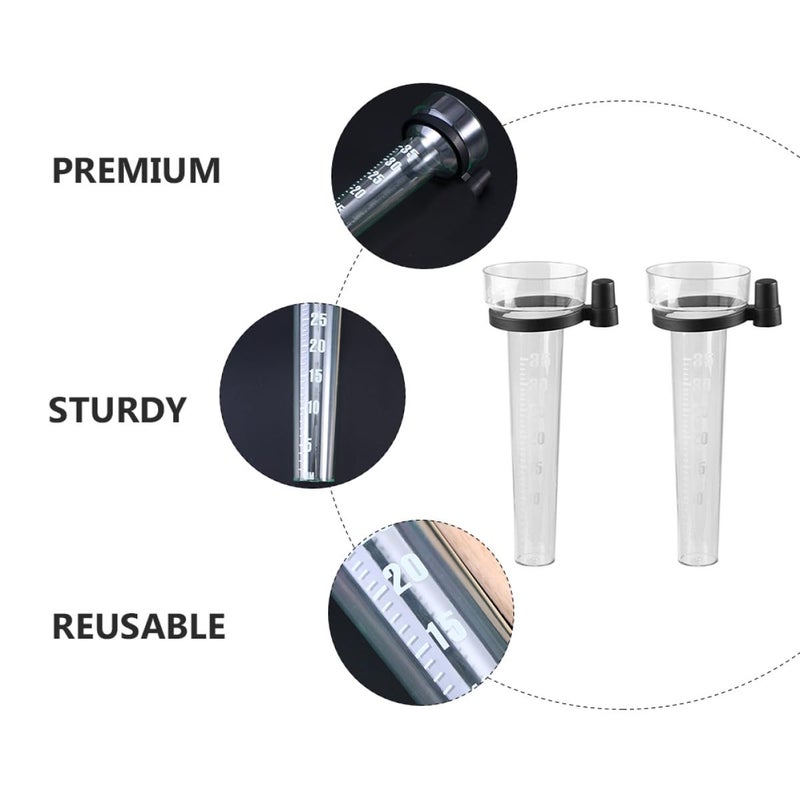 Plastic Rain Gauge 2 Pack Outdoor Weather Instrument for Accurate Rainfall Measurement - Image 4