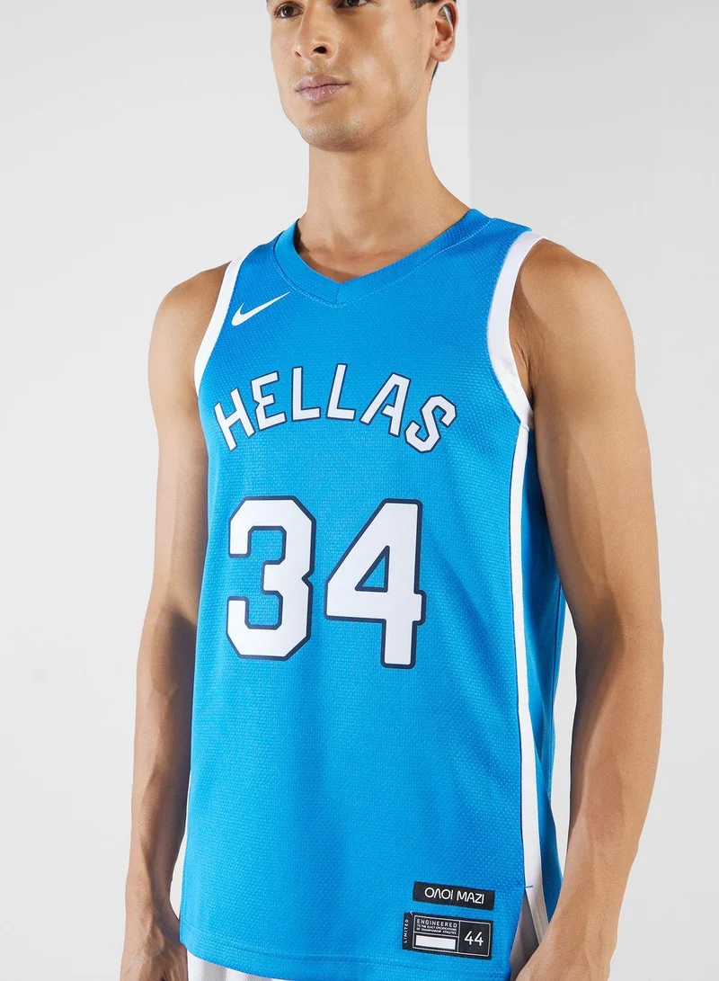 Nike Blue Men's Greece (Road) Giannis Antetokounmpo Limited Basketball Jersey for Men | Best Price UAE