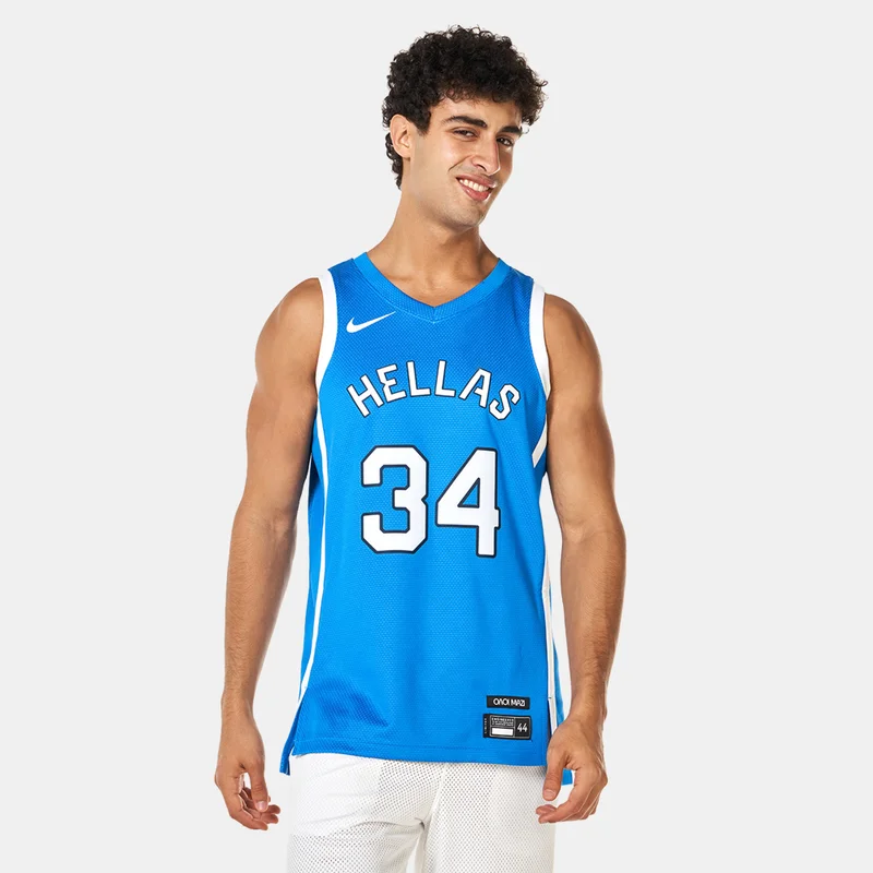 Nike Blue Men's Greece (Road) Giannis Antetokounmpo Limited Basketball Jersey for Men | Best Price UAE